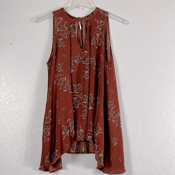 Free People tree swing sleeveless tunic blouse  sz XS - Picture 2 of 8